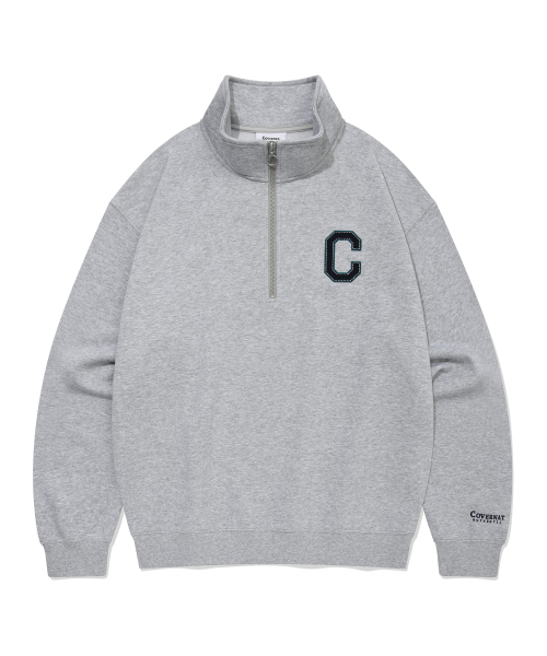 Свитшот с логотипом C и полумолнией, Melange Grey