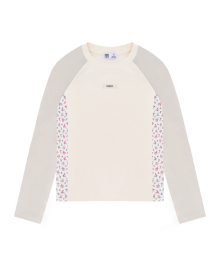 Floral Pattern LS Tee - Beige