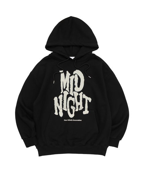 FURRY MID NIGHT HOOD TEE (BLACK)