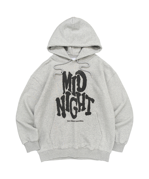 FURRY MID NIGHT HOOD TEE (MELANGE)