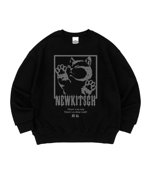 LOCKED-UP CAT SWEATSHIRTS (BLACK)