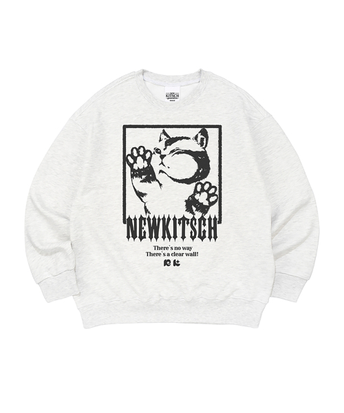 LOCKED-UP CAT SWEATSHIRTS (LIGHT MELANGE)