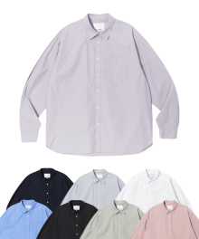 Daily Cotton Shirt Purple Grey