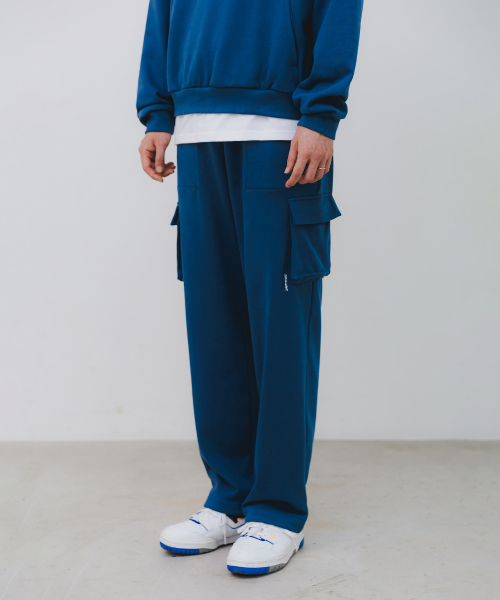 Широкие спортивные брюки-карго Fatigue BK8907 Deep Blue