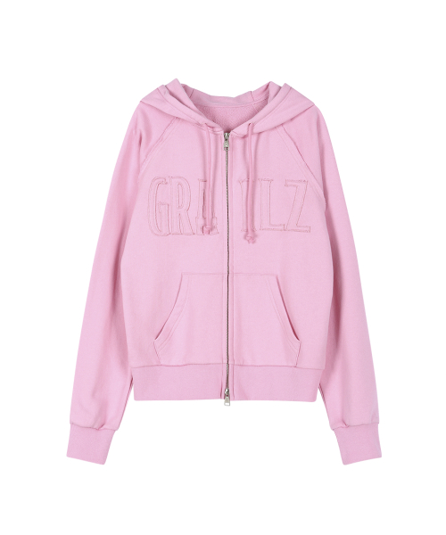 【GRAILZ】ROUGH CUT HOODIE ZIP UP [PINK] 그레일즈(GRAILZ) ROUGH CUT HOODIE ZIP UP [PINK] - 사이즈