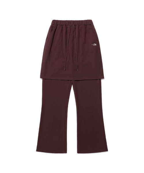[나이스고스트클럽] LOGO SWEAT LAYERED PANTS_BURGUNDY(NG2DFUPA91A) NG2DFUPA91ABG
