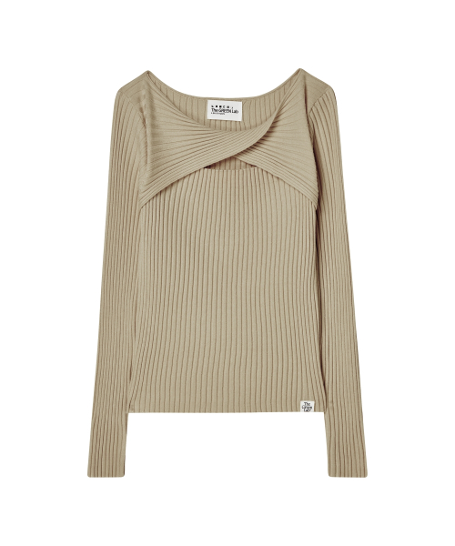 Крученый тонкий рифлёный трикотаж [Beige]