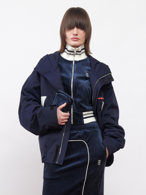 MUSINSA公式 | KIJUN Logo Shell Jacket UNISEX Navy