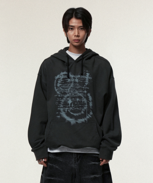 아이돈워너셀() Countless Bloom Hoodie Charcoal 상품 이미지