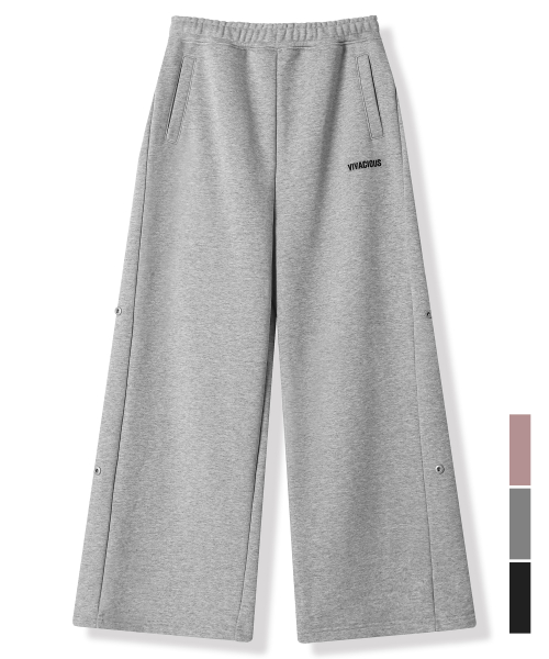 Snap Wide Pants - 3COL