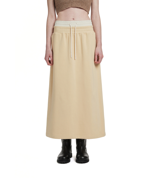 Double Waist Lounge Skirt_Yellow