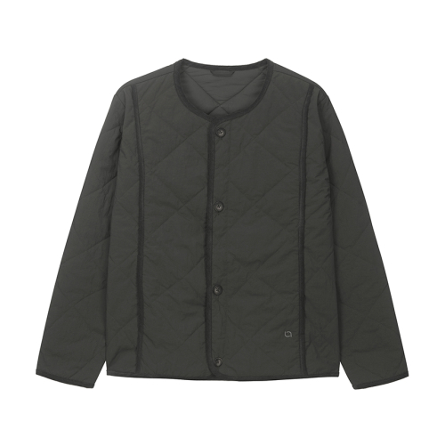носмолния стёганый пуховый кардиган Charcoal Brown