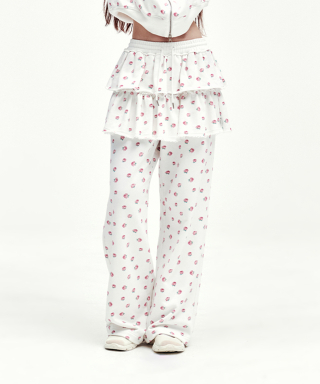 【YOUHEE】FLOWER PATTERN LAYERD SKIRT PANTS YOUHEE】FLOWER PATTERN LAYERD SKIRT PANTS / 追跡付