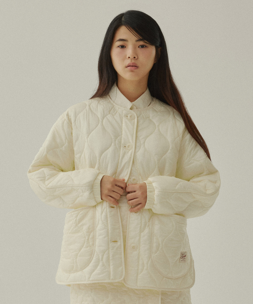 женский лиспортивный стёганый куртка Light Yellow