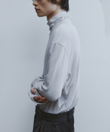 Finger Hole L/S T-shirt-Light Grey