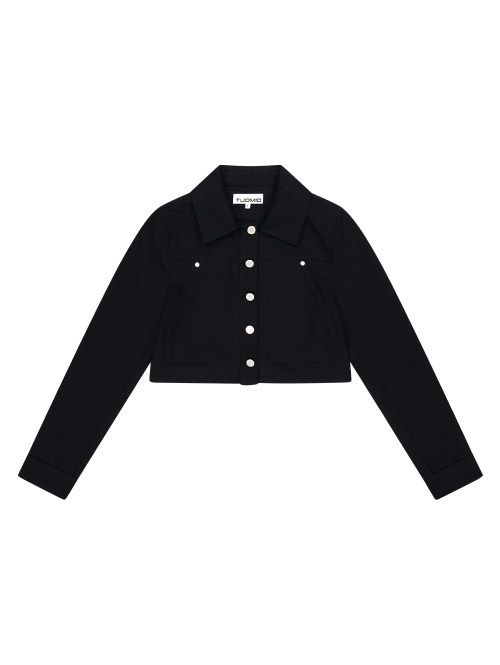 POCKET DETAIL TRUCKER [BLACK]