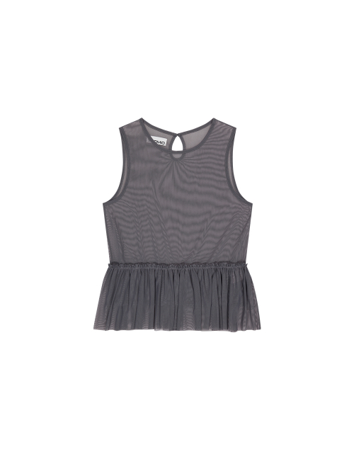 FRILL LAYERED VEST [GREY]