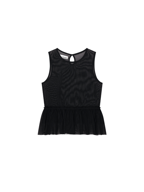 FRILL LAYERED VEST [BLACK]