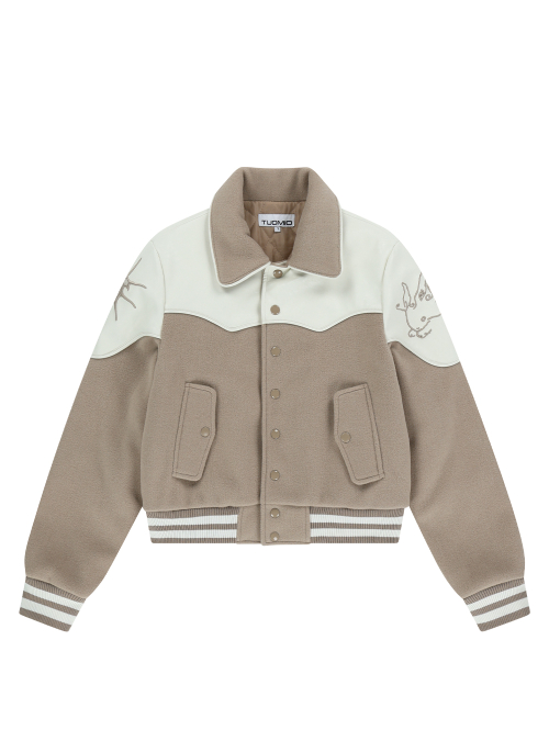 WESTERN VARSITY JACKET [BEIGE]