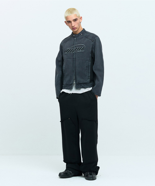 RACING DENIM JACKET [DARK GREY]