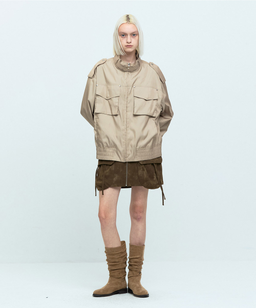 POCKET BOMBER JACKET [BEIGE]