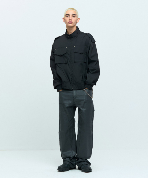 POCKET BOMBER JACKET [BLACK]