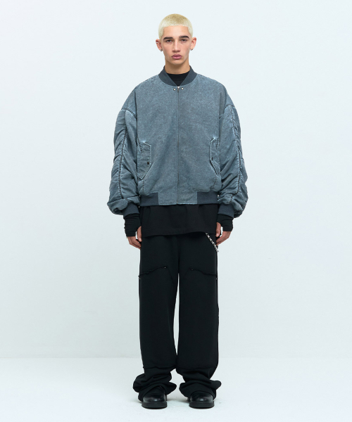 WASHED BOMBER [GREY]