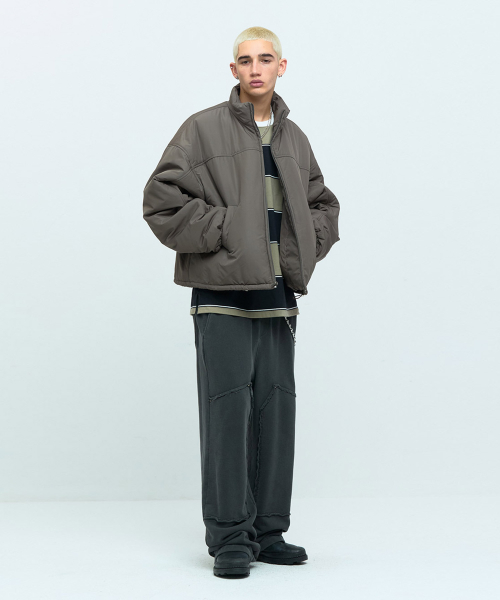 PADDED BOMBER JACKET [KHAKI BROWN]