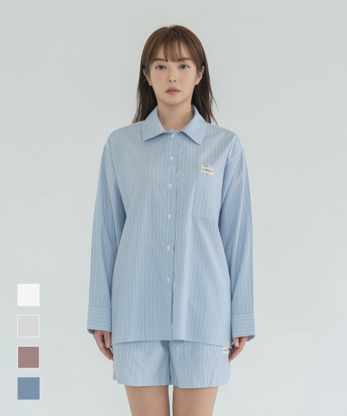 Minimal Garments Lyocell Stripe Pajama Set (Shorts)