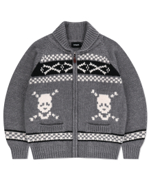 SKULL COWICHAN KNIT SWEATER GREY(MG2EFMK690A)