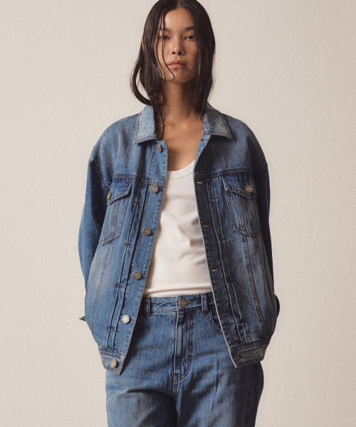 W Blue Washed Denim Jacket