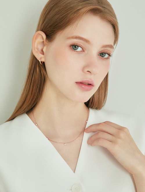 제이에스티나() LALA J 베젤 체인 목걸이 2종 택 1 상품 이미지