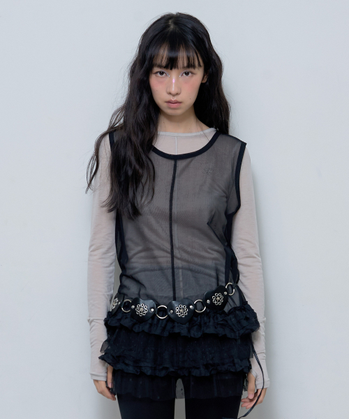 ◆NASTY FANCY CLUB◆ Dot Layered One Piece BLACKF24ZD880 FANCY CLUB – SellerWork