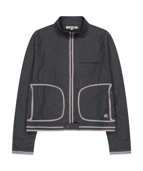 코이세이오 038(COYSEIO 038) BINDING COTTON JACKET PURPLE GREY