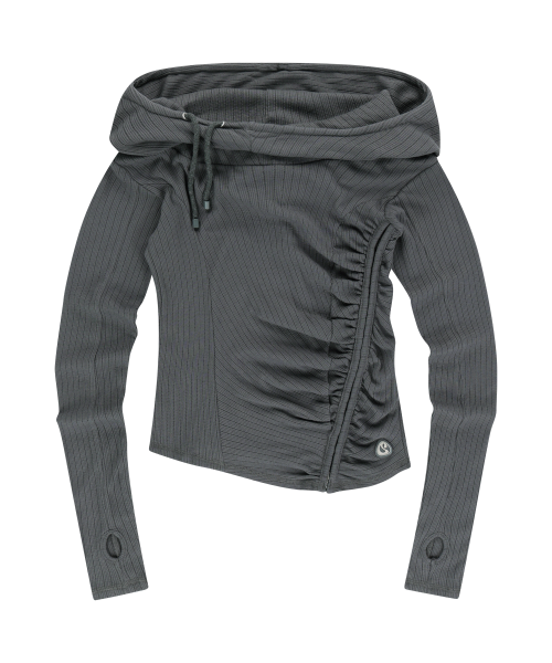 トップス COYSEIO SHIRRING HOOK HOODIE CHARCOAL 코이세이오 038(COYSEIO 038) SHIRRING HOOK HOODIE CHARCOAL - 사이즈