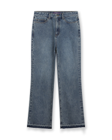 WASHED SEMI BOOTSCUT JEANS WASHED BLUE