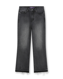 WASHED SEMI BOOTSCUT JEANS WASHED BLACK