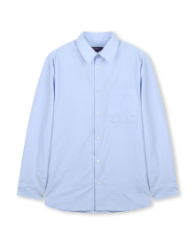 LOOSE FIT CREASE COTTON SHIRTS SKY BLUE