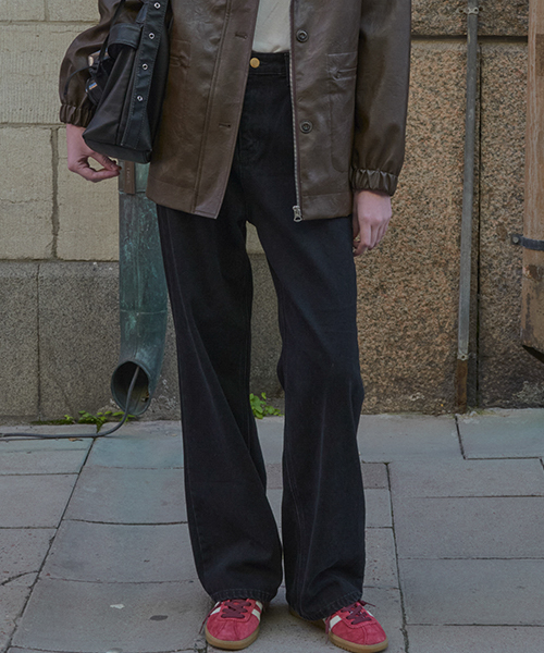 Modern denim pants_Black