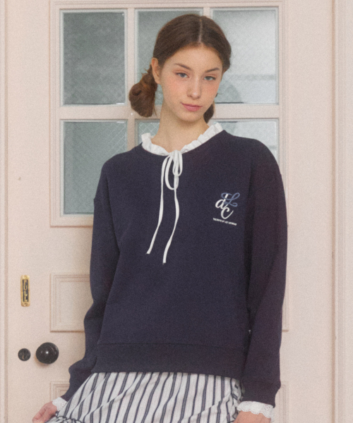 Свитшот с рюшами [NAVY]