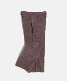 Washed Canvas Work Pants Burgundy