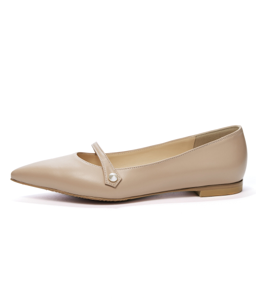 Pearl Stiletto Flat [Skin Beige]