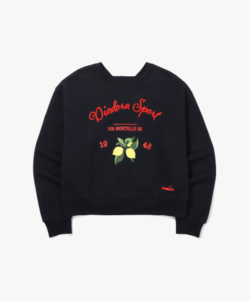 Женский кроп-свитшот Lemon Graphic Navy