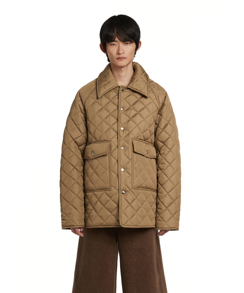 Collar стёганая Jacket_Khaki