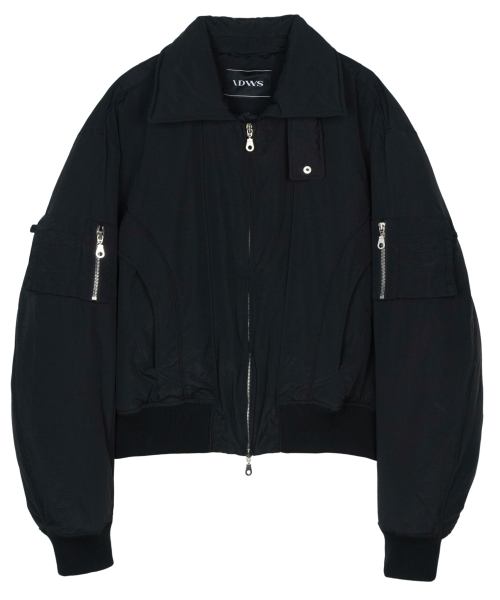 아이돈워너셀() Solid High Neck Ma-1 Black 상품 이미지