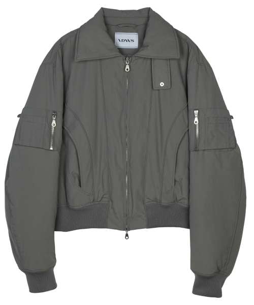 아이돈워너셀() Solid High Neck Ma-1 Charcoal 상품 이미지