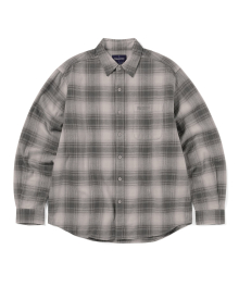 Shadow Plaid Flannel Shirt Grey