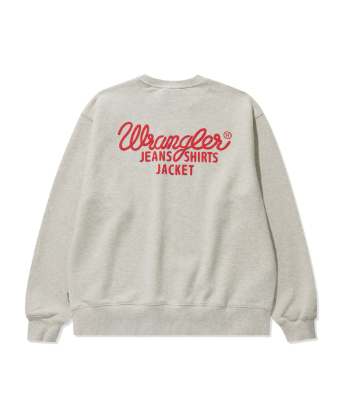 랭글러(WRANGLER) Rope Original Lettering Sweatshirt Oatmeal - 사이즈 & 후기 | 무신사