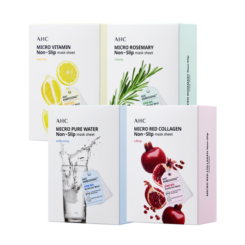 에이에이치씨() 마이크로 착붙 마스크 4종 중 택1(퓨어워터,비타민,레드 콜라겐,로즈마리) 상품 이미지