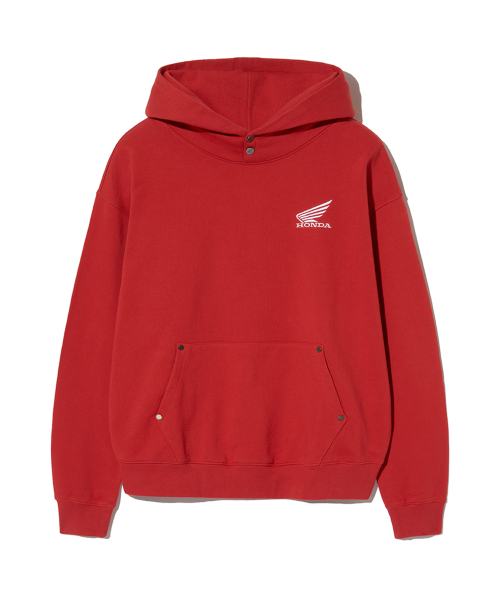 MUSINSA | PHYPS MOTORCYCLE Honda Small Wing Rivet point Hoodie Gray